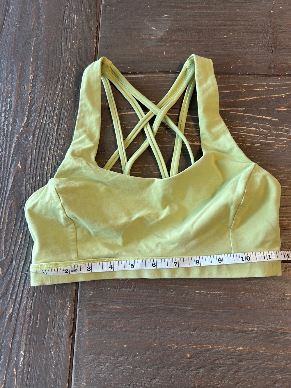 Lululemon Lemon Vibe Green Strappy Crossback Sports Bra